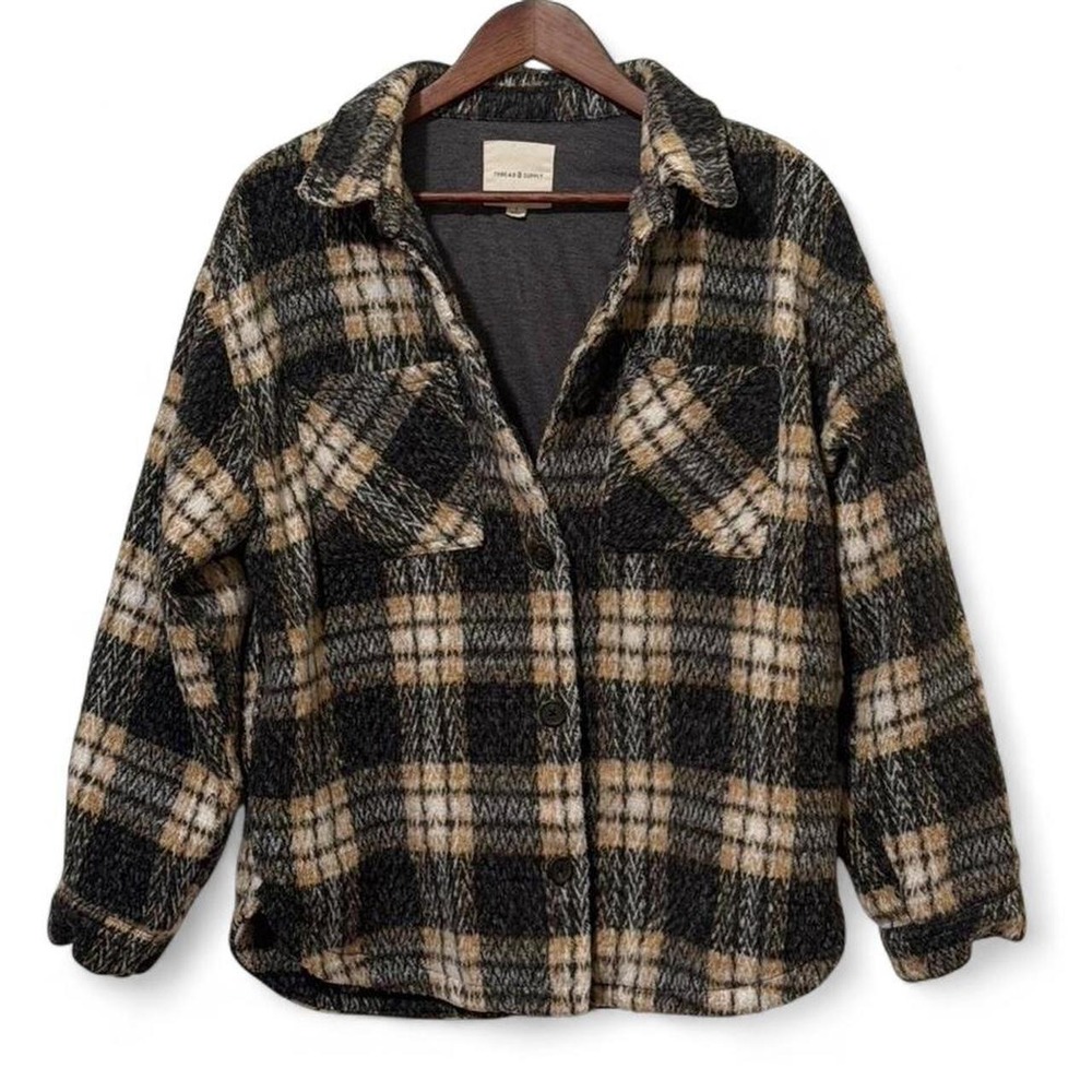 Thread & Supply plaid shacket jacket Large